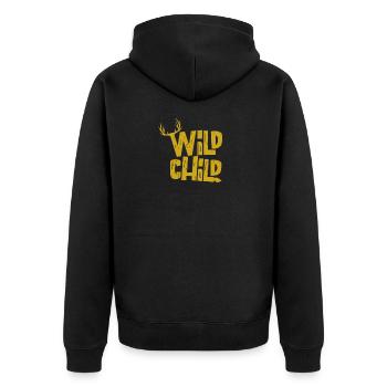 Wild Child Cadeau - Veste à capuche bio Premium Unisexe - noir - Dos - Nico (187cm)