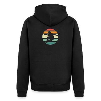 Skateboarding - Unisex Premium Bio Zip Hoodie - Schwarz - Hinten - Nico (187cm)