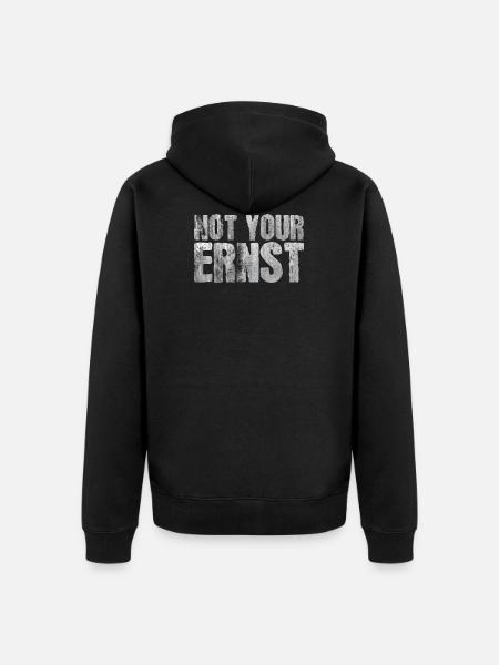Sprüche - Not your Ernst - Unisex Premium Bio Zip Hoodie - Schwarz