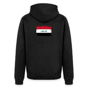 Irak - Veste à capuche bio Premium Unisexe - noir - Dos - Nico (187cm)