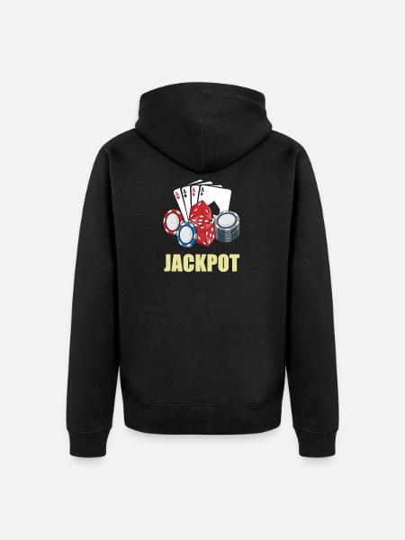 Casino Jackpot - Unisex Premium Organic Zip Hoodie - black