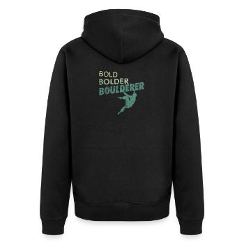 Bold Bolder Boulderer sport d'escalade et de bloc - Veste à capuche bio Premium Unisexe - noir - Dos - Nico (187cm)