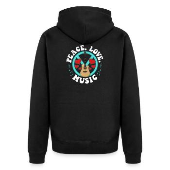 Peace Peace Music Awesome Hippie Pacifist Festival - Veste à capuche bio Premium Unisexe - noir - Dos - Nico (187cm)