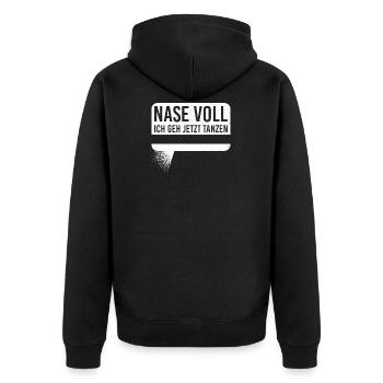 Druffi Party Keta Koks Teile Ecstasy - Unisex Premium Bio Zip Hoodie - Schwarz - Hinten - Nico (187cm)