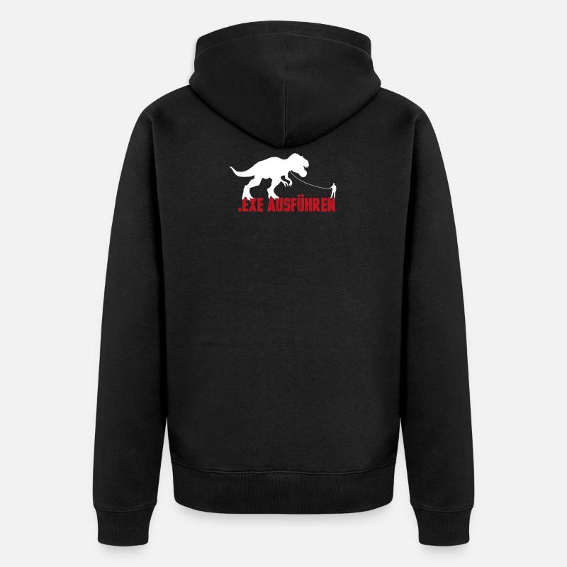 Exe Ausführen Informatik Admin Geschenk Geburtstag - Unisex Premium Bio Zip Hoodie - Schwarz