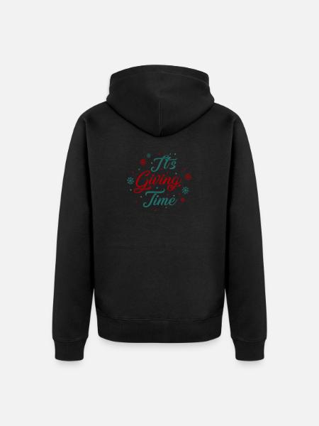 It's time to give - Unisex Premium Organic Zip Hoodie - black