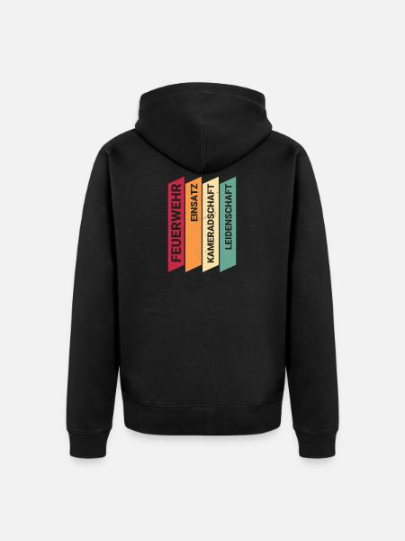 Firefighters use fellowship firefighter - Unisex Premium Organic Zip Hoodie - black