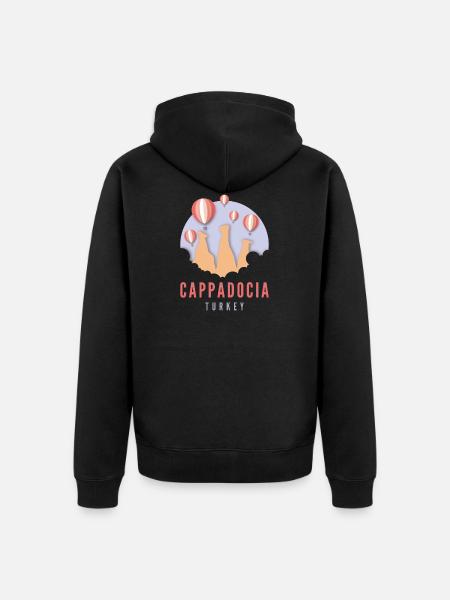 Cappadocia - Goreme, Turkey - Unisex Premium Organic Zip Hoodie - black