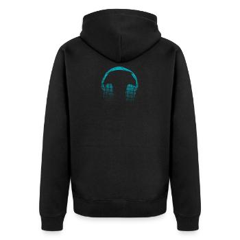 musique - Veste à capuche bio Premium Unisexe - noir - Dos - Nico (187cm)
