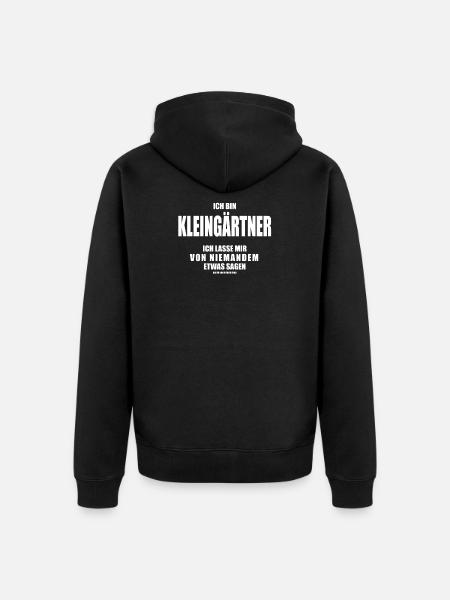 Kleingarten Kleingärtner Design - Unisex Premium Bio Zip Hoodie - Schwarz