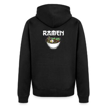 Ramen kawaii - Veste à capuche bio Premium Unisexe - noir - Dos - Nico (187cm)
