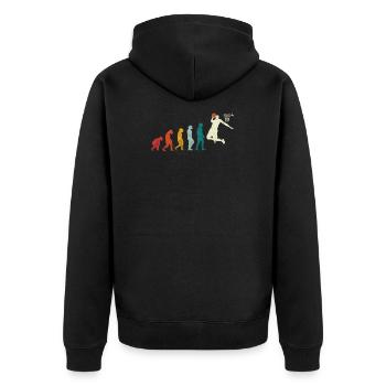 Basketball evolution player sport idée cadeau - Veste à capuche bio Premium Unisexe - noir - Dos - Nico (187cm)