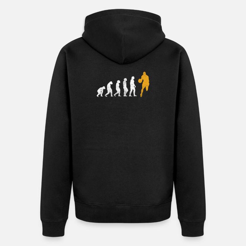 Evolution du basket - Veste à capuche bio Premium Unisexe - noir