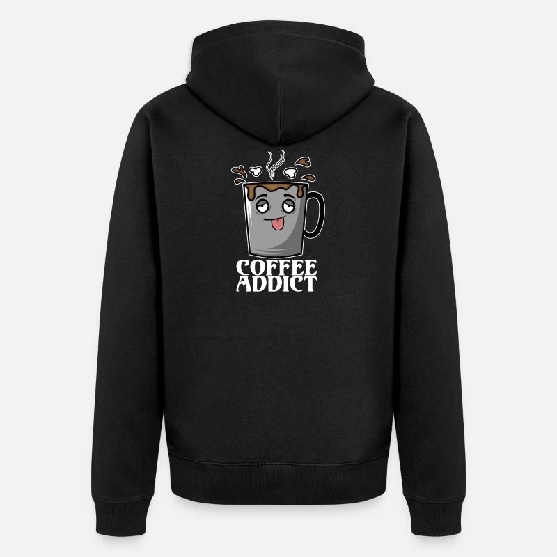 Coffee Addict - Veste à capuche bio Premium Unisexe - noir