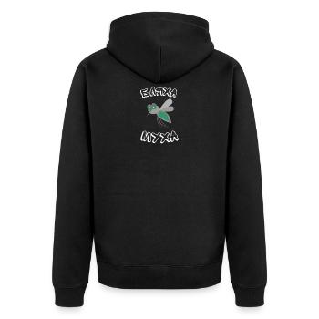 Drôles de proverbes russes pour les Russes Blaha Muha - Veste à capuche bio Premium Unisexe - noir - Dos - Nico (187cm)