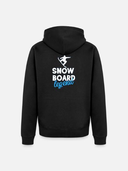 Snowboard Sport - Unisex Premium Bio Zip Hoodie - Schwarz