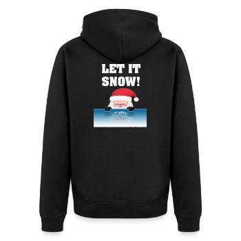 Santa Cocaine Let It Snow - Unisex Premium Organic Zip Hoodie - black - Back - Nico (187cm)