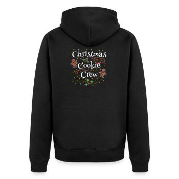 Christmas cookie crew baking Christmas cookies - Unisex Premium Organic Zip Hoodie - black - Back - Nico (187cm)