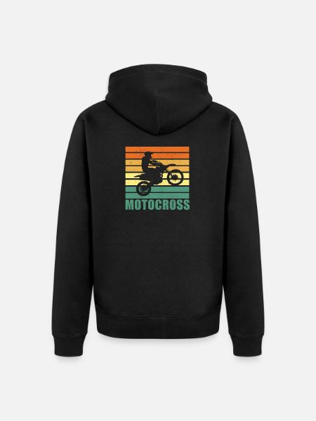 Motocross - Unisex Premium Organic Zip Hoodie - black