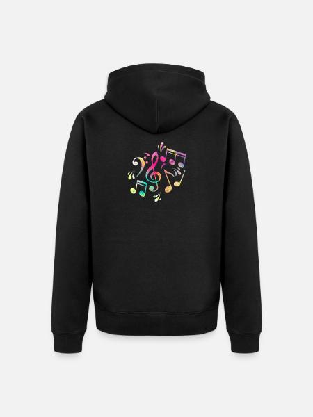 Sheet music - Unisex Premium Organic Zip Hoodie - black