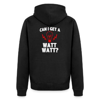 Watts d'électricité - Veste à capuche bio Premium Unisexe - noir - Dos - Nico (187cm)