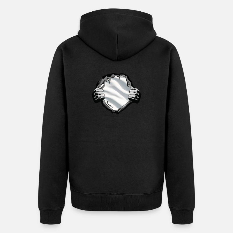 Blinddarm Operation Appendektomie Geschenk TShirt - Unisex Premium Bio Zip Hoodie - Schwarz