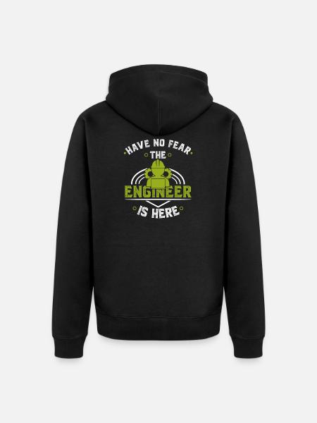 Engineer - Unisex Premium Organic Zip Hoodie - black