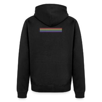 RAINBOW Rainbow Gay Pride LGBTQ - Unisex Premium Organic Zip Hoodie - black - Back - Nico (187cm)