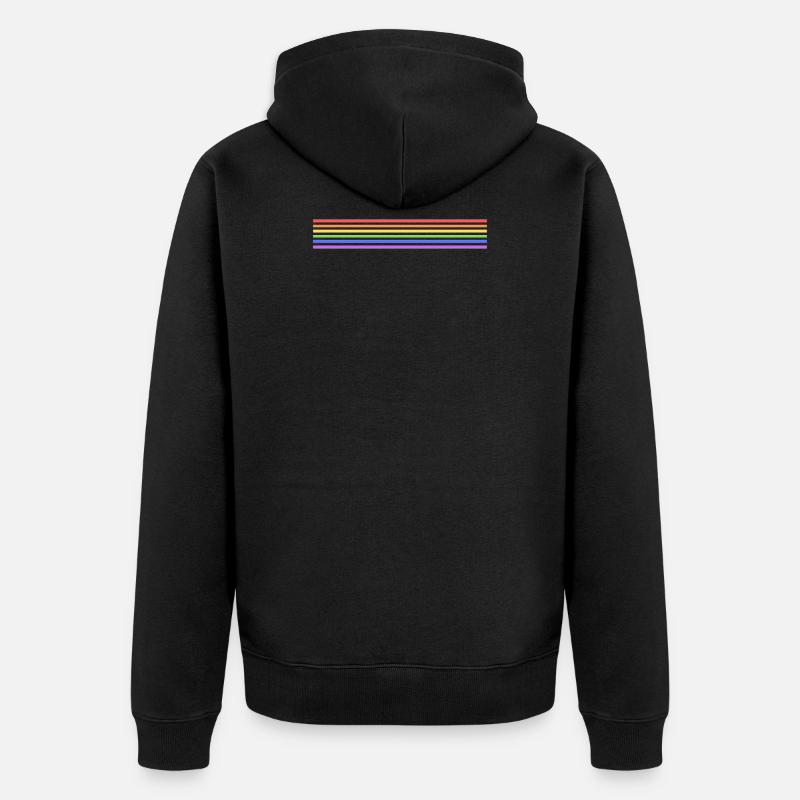 RAINBOW Rainbow Gay Pride LGBTQ - Veste à capuche bio Premium Unisexe - noir