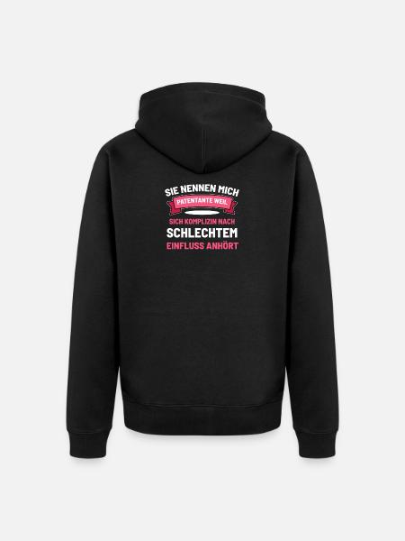 Patin Baby Dusche - Unisex Premium Bio Zip Hoodie - Schwarz