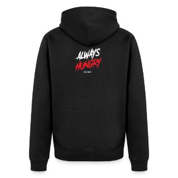 La vie et les affaires des entrepreneurs toujours affamés - Veste à capuche bio Premium Unisexe - noir - Dos - Nico (187cm)