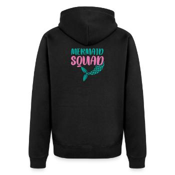 Funny Little Mermaid Women Girl Mom Men Birthday - Unisex Premium Bio Zip Hoodie - Schwarz - Hinten - Nico (187cm)