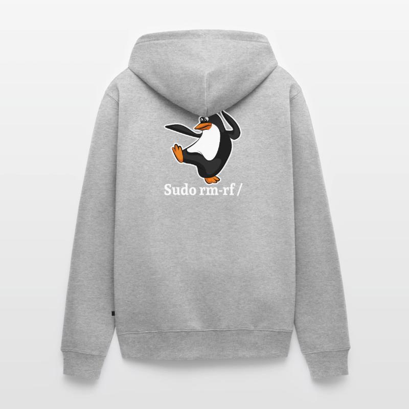 Tux Linux Pingouin Sudo Rm Rf | Computerfreak Hack Veste à capuche bio Premium Unisexe
