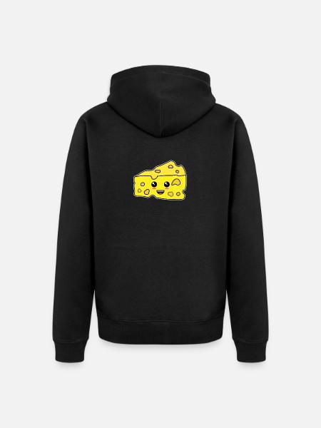 Fromage drôle - Veste à capuche bio Premium Unisexe - noir