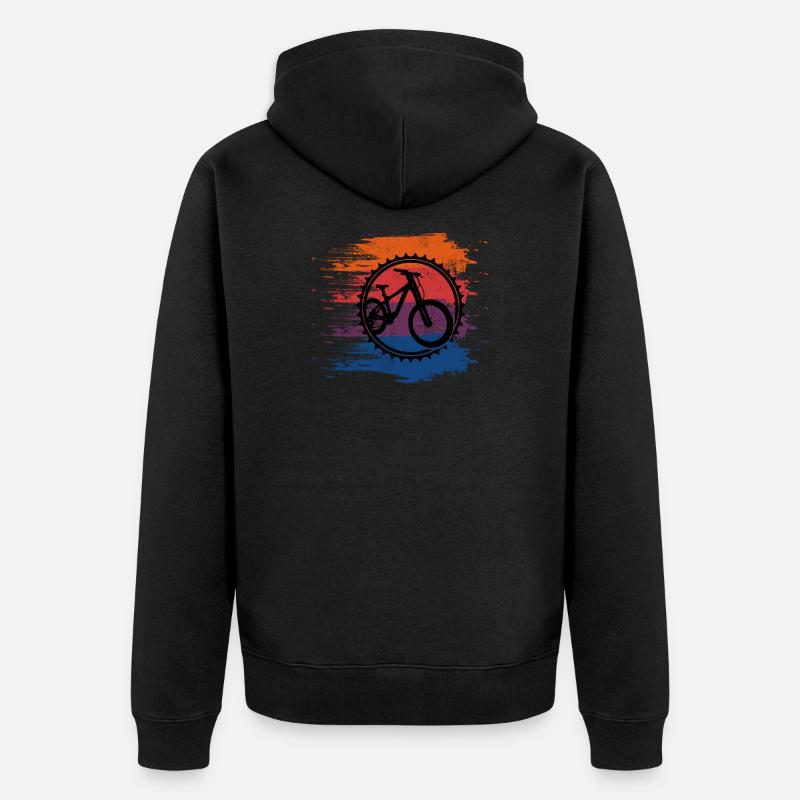 Cadeau rétro VTT VTT - Veste à capuche bio Premium Unisexe - noir