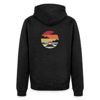 Senpai gift idea japan anime manga lover - Unisex Premium Organic Zip Hoodie - black - Back - Nico (187cm)