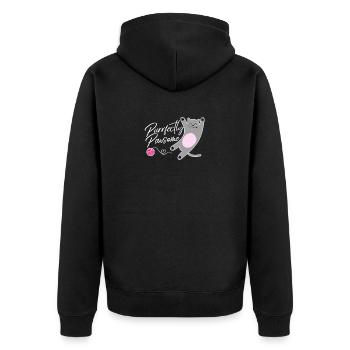 Pansome Cat Design - Unisex Premium Bio Zip Hoodie - Schwarz - Hinten - Nico (187cm)