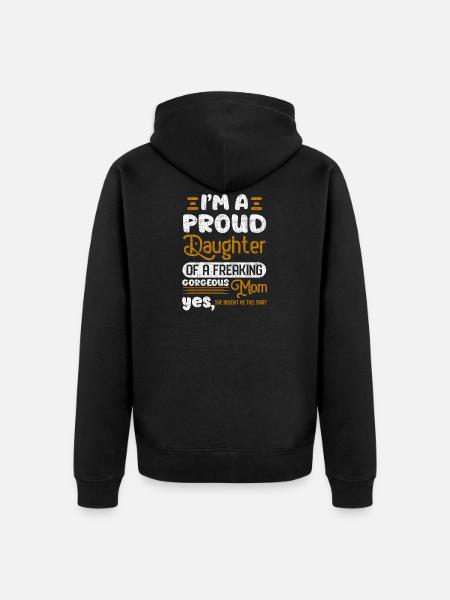 Mutter Tochter - Unisex Premium Bio Zip Hoodie - Schwarz