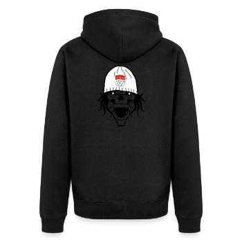 Köln - Unisex Premium Bio Zip Hoodie - Schwarz - Hinten - Nico (187cm)