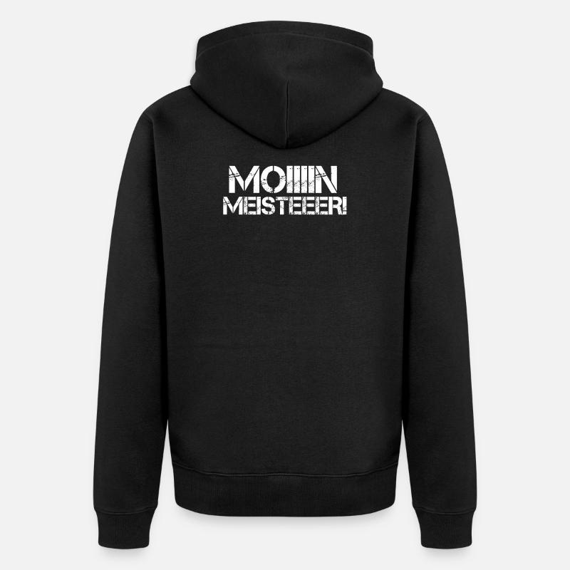 moin meister - Unisex Premium Bio Zip Hoodie - Schwarz