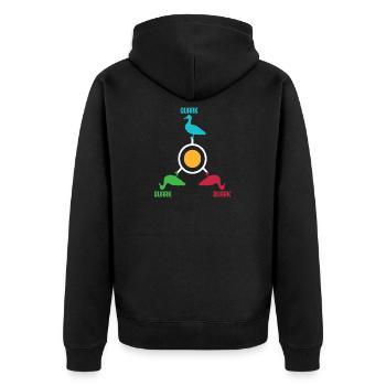 Drôle orbitant Quarks Duck Pun Quark cadeau - Veste à capuche bio Premium Unisexe - noir - Dos - Nico (187cm)