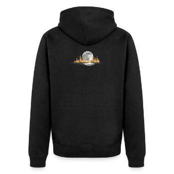 Nature paysage lune - Veste à capuche bio Premium Unisexe - noir - Dos - Nico (187cm)