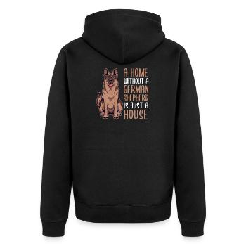 Chien de berger chien chien de compagnie chien de compagnie mom chiots cadeau - Veste à capuche bio Premium Unisexe - noir - Dos - Nico (187cm)