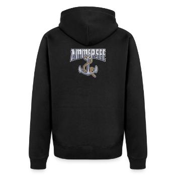 Boote Segeln Wassersport Ammersee Shirt Geschenk - Unisex Premium Bio Zip Hoodie - Schwarz - Hinten - Nico (187cm)