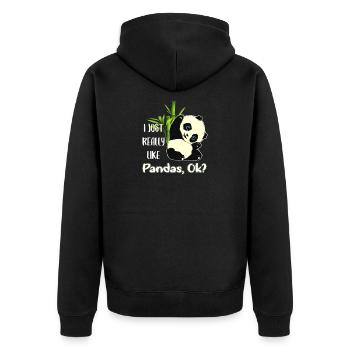 J'aime vraiment le cadeau Panda Panda Bear Koala - Veste à capuche bio Premium Unisexe - noir - Dos - Nico (187cm)