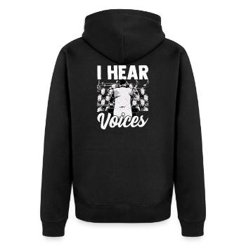 Choir I Hear Voices Choir Chef d'orchestre Chef d'orchestre - Veste à capuche bio Premium Unisexe - noir - Dos - Nico (187cm)