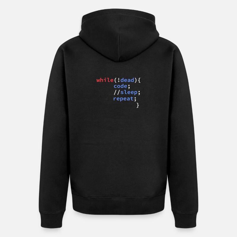 informatik entwickler coding programmierer - Unisex Premium Bio Zip Hoodie - Schwarz