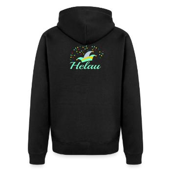 Helau Carnaval - Veste à capuche bio Premium Unisexe - noir - Dos - Nico (187cm)
