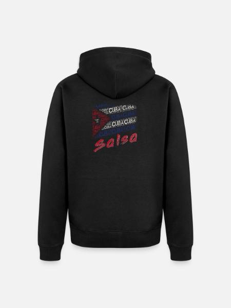 Cuban Salsa Cuba flag - Unisex Premium Organic Zip Hoodie - black