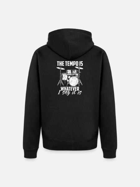 Drums drummer - Unisex Premium Organic Zip Hoodie - black